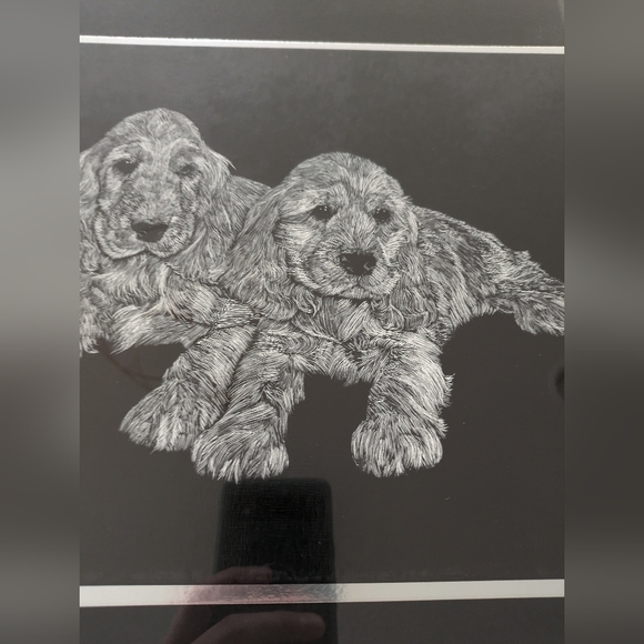 Vintage mid century modern dog able art chaplan 1970s - Picture 3 of 7